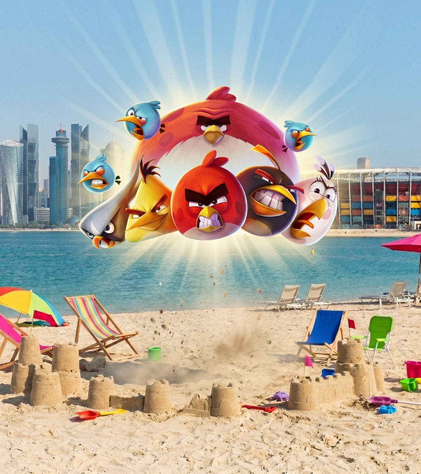 Angry Birds on 974 Beach