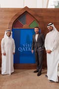 David Beckham Tours Visit Qatar Activation at Inaugural Art Basel Qatar