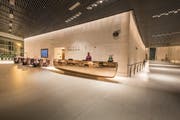 Check-in desk at Hamad airport